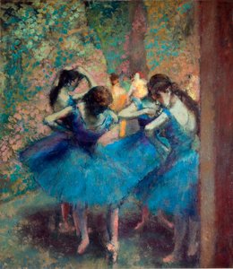 Dansers in blauw, c.1890 door Edgar Degas