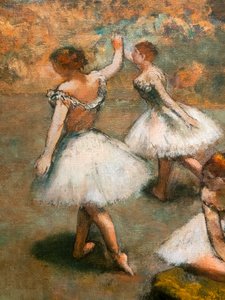 Dansers op het podium (detail) door Edgar Degas