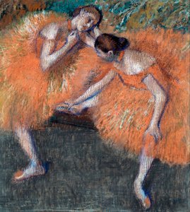 Twee danseressen door Edgar Degas