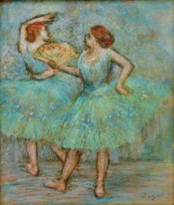 Twee danseressen door Edgar Degas