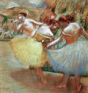 Drie danseressen door Edgar Degas