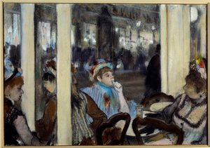 Vrouwen op een caféterras door Edgar Degas