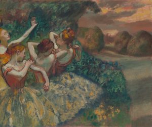 Vier Dansers door Edgar Degas