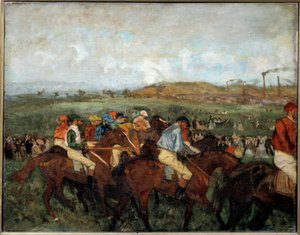 Herenrace. Voor vertrek door Edgar Degas