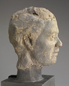 Hoofd, Studie voor een portret van Mme Salle, c. 1892 door Edgar Degas