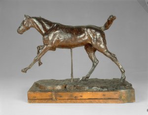 Paard galopperend op de rechtervoet door Edgar Degas