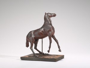 Paard steigert, 1880s door Edgar Degas