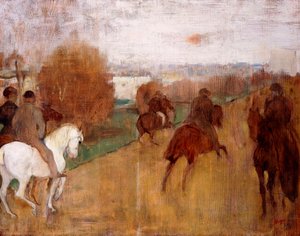 Paardrijders op een Weg, 1864-68