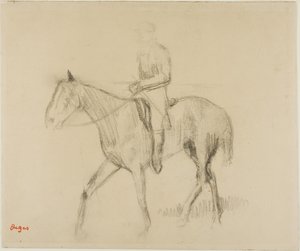 Paard en ruiter door Edgar Degas