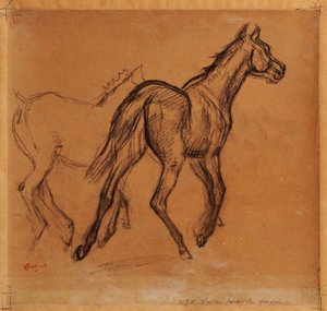 Paarden, ca. 1882 door Edgar Degas