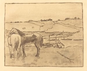 Paarden in de weide Chevaux dans la prairie, 1891-1892