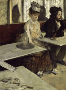 In een café