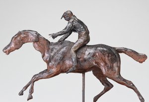 Jockey met pet, mogelijk jaren 1890 door Edgar Degas