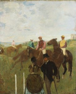Jockeys op de Renbaan