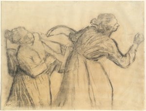 Wasvrouw die linnen draagt, ca. 1885-1895