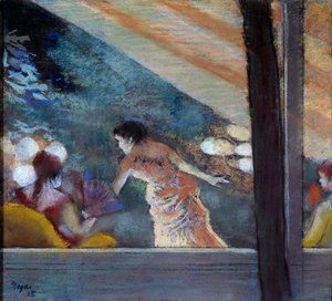 Le cafe concert des Ambassadeurs Pastel op ets van Edgar Degas (1834-1917) 1885 Dim. 0,26x0,29 m Parijs, musee d