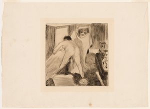 Het bad verlaten door Edgar Degas
