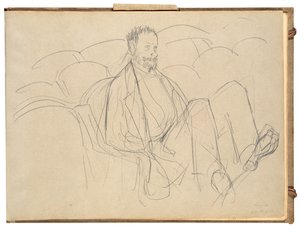 Ludovic Lepic in het theater door Edgar Degas