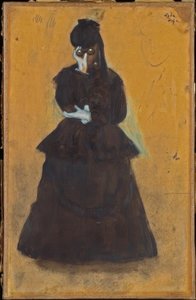 Lyda (Vrouw met een Lorgnet) door Edgar Degas