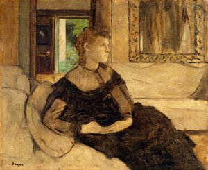 Madame Théodore Gobillard Yves Morisot, 1838-1893, 1869 door Edgar Degas