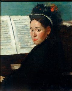 Mademoiselle Dihau aan de piano door Edgar Degas