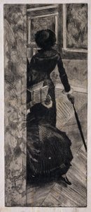 Mary Cassatt in het Louvre, De Schilderijen Galerij, 1879-80
