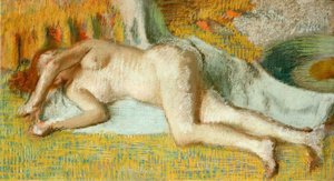 Na het bad door Edgar Degas