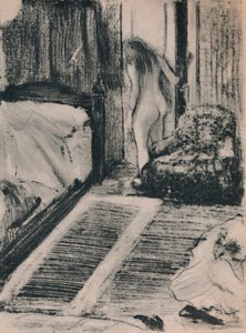 Naakte vrouw bij de deur van haar kamer, ca. 1879, 1946