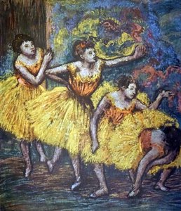 Vier Dansers door Edgar Degas door Edgar Degas