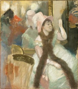 Portret na een gekostumeerd bal (Portret van Madame Dietz-Monnin) door Edgar Degas