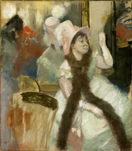 Portret na een kostuumbal door Edgar Degas