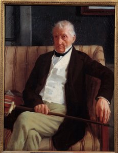 Portret van Hilaire Degas (1770-1858), grootvader van de kunstenaar. Schilderij door Edgar Degas (1834-1917) door Edgar Degas