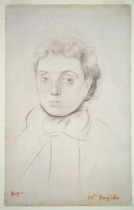 Portret van Joséphine Gaujelin, voor 1867 (krijt op papier)