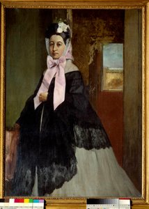Portret van Therese Degas, zus van de kunstenaar door Edgar Degas
