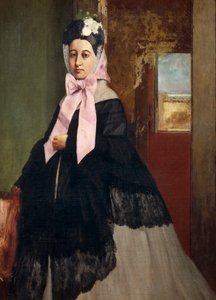 Portret van Therese de Gas, hertogin van Morbilli (1840-1912), zus van de kunstenaar door Edgar Degas