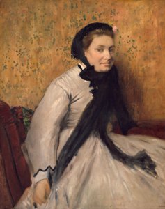 Portret van een Vrouw in Grijs door Edgar Degas