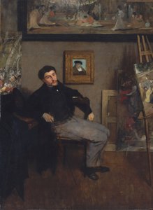 Portret van de schilder Tissot door Edgar Degas