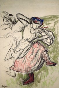 Russische Dansers, ca.1899 door Edgar Degas