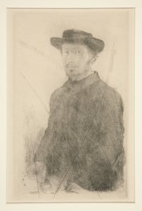 Zelfportret, 1857 door Edgar Degas