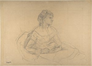 Studie voor "Madame Théodore Gobillard" (Yves Morisot) door Edgar Degas
