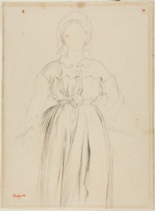 Studie voor een portret van Marguérite de Gas door Edgar Degas