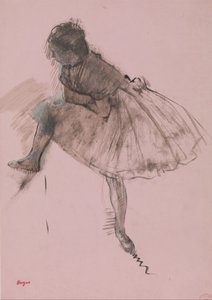 Studie van een balletdanseres recto, Twee studies van dansers verso