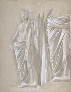 Studie van een gedrapeerd figuur, 1857-58