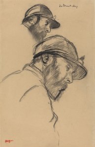 Studie van een jockey M. de Broutelles door Edgar Degas