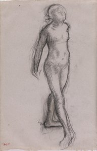 Studie van een Naakte Danseres, ca. 1878-79 door Edgar Degas