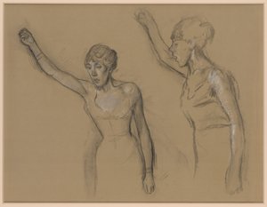 Studie van een zanger door Edgar Degas