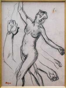 Studie van een vrouw. 1878, houtskool op papier