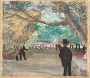 Het gordijn door Edgar Degas