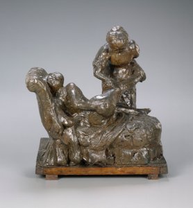 De masseuse, groep, c.1895 door Edgar Degas