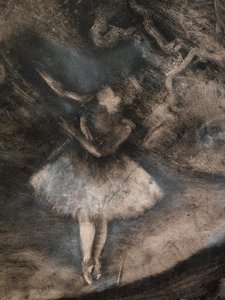 De Meester van Ballet (detail) (uitgevoerd in samenwerking met Ludovic Lepic). 1876